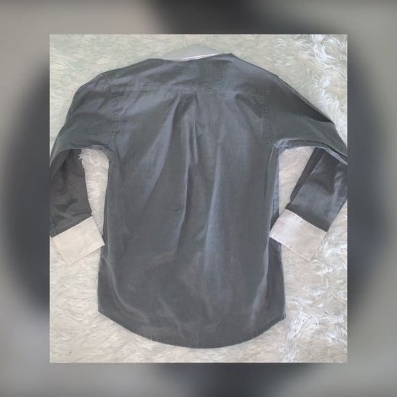 Karl Kani Gold Button Up Shirt Gray White Boys 5 - Picture 4 of 4